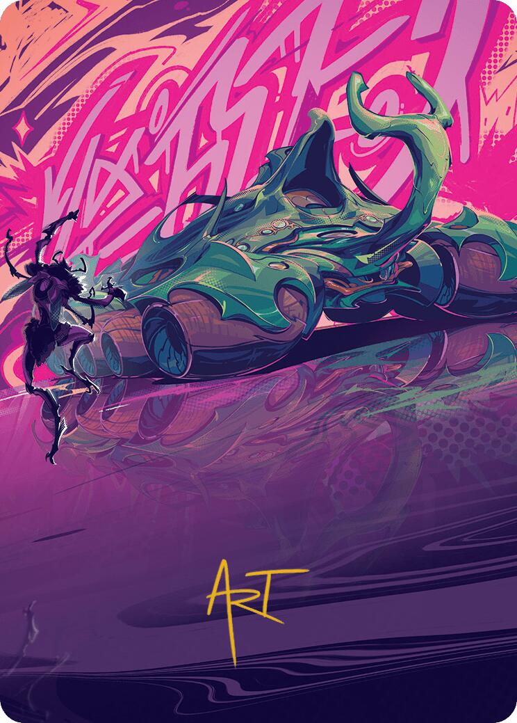 Earthrumbler Art Card (Gold-Stamped Signature) [Aetherdrift Art Series] | Good Games North