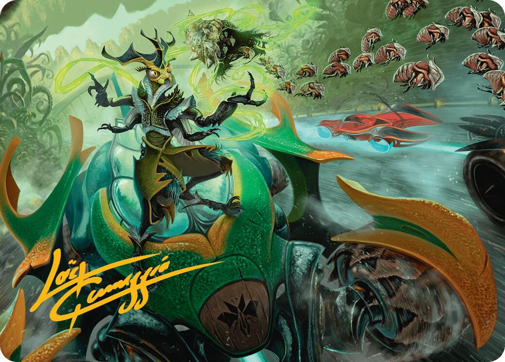 Aatchik, Emerald Radian Art Card (15/54) (Gold-Stamped Signature) [Aetherdrift Art Series] | Good Games North