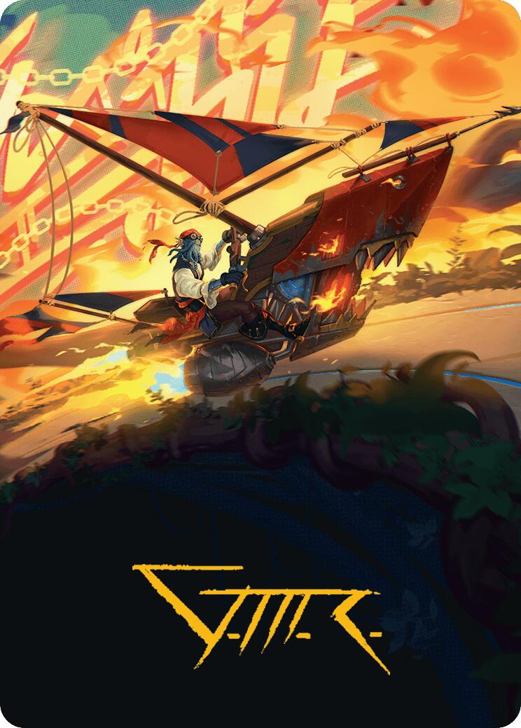 Boosted Sloop Art Card (Gold-Stamped Signature) [Aetherdrift Art Series] | Good Games North