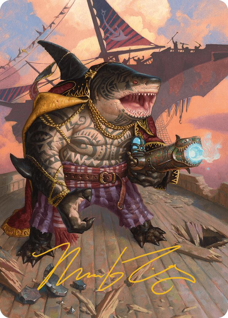 Captain Howler, Sea Scourge Art Card (4/54) (Gold-Stamped Signature) [Aetherdrift Art Series] | Good Games North