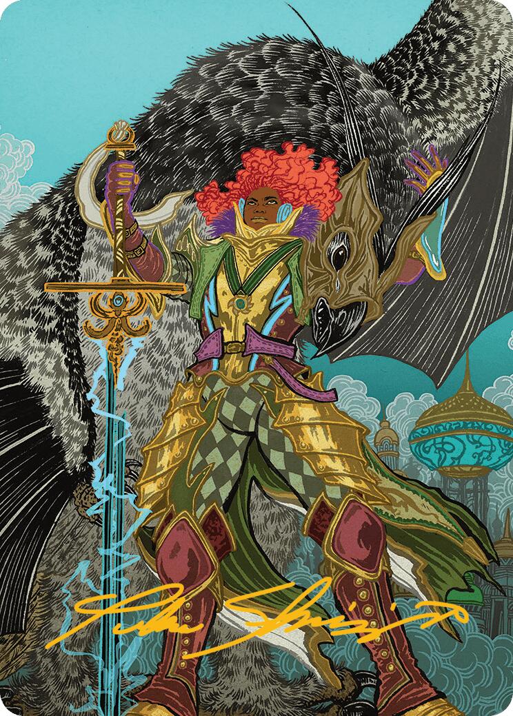 Caradora, Heart of Alacria Art Card (3/54) (Gold-Stamped Signature) [Aetherdrift Art Series] | Good Games North
