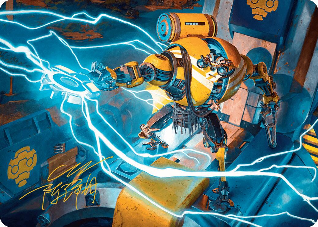 Mendicant Core, Guidelight Art Card (12/54) (Gold-Stamped Signature) [Aetherdrift Art Series] | Good Games North