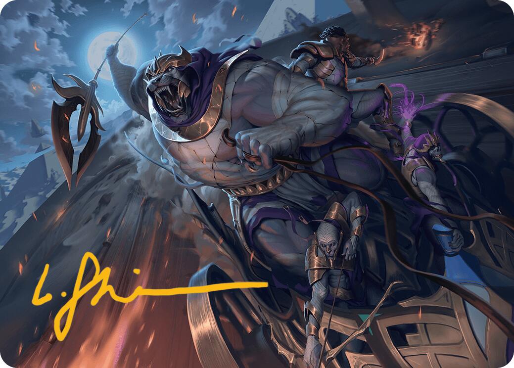 Zahur, Glory's Past Art Card (Gold-Stamped Signature) [Aetherdrift Art Series] | Good Games North