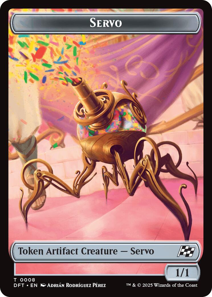 Servo // Thopter (0009) Double-Sided Token [Aetherdrift Tokens] | Good Games North