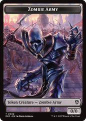 Zombie Army // Zombie Warrior Double-Sided Token [Aetherdrift Tokens] | Good Games North