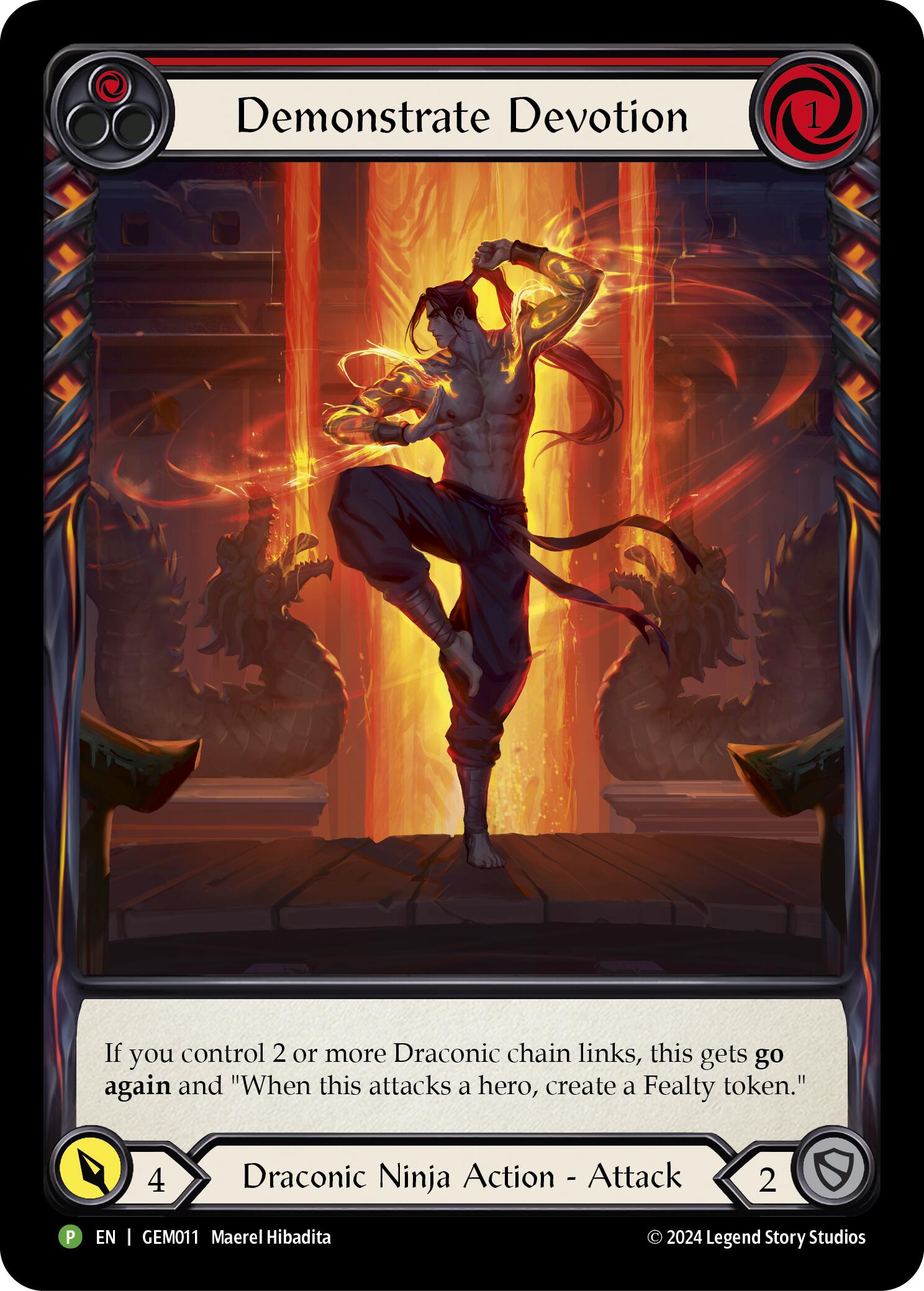 Demonstrate Devotion (Red) [GEM011] (GEM Pack 1)  Rainbow Foil | Good Games North