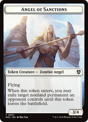 Angel of Sanctions // Zombie (0003) Double-Sided Token [Aetherdrift Tokens] | Good Games North