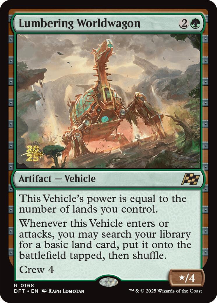 Lumbering Worldwagon [Aetherdrift Prerelease Promos] | Good Games North