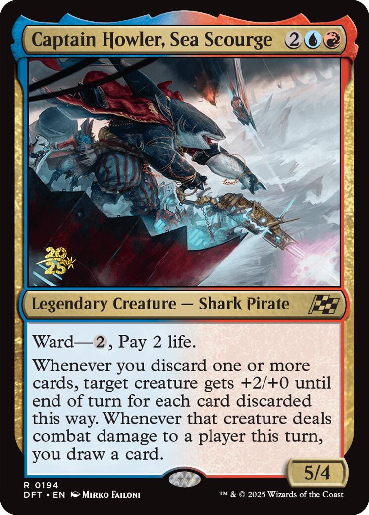Captain Howler, Sea Scourge [Aetherdrift Prerelease Promos] | Good Games North