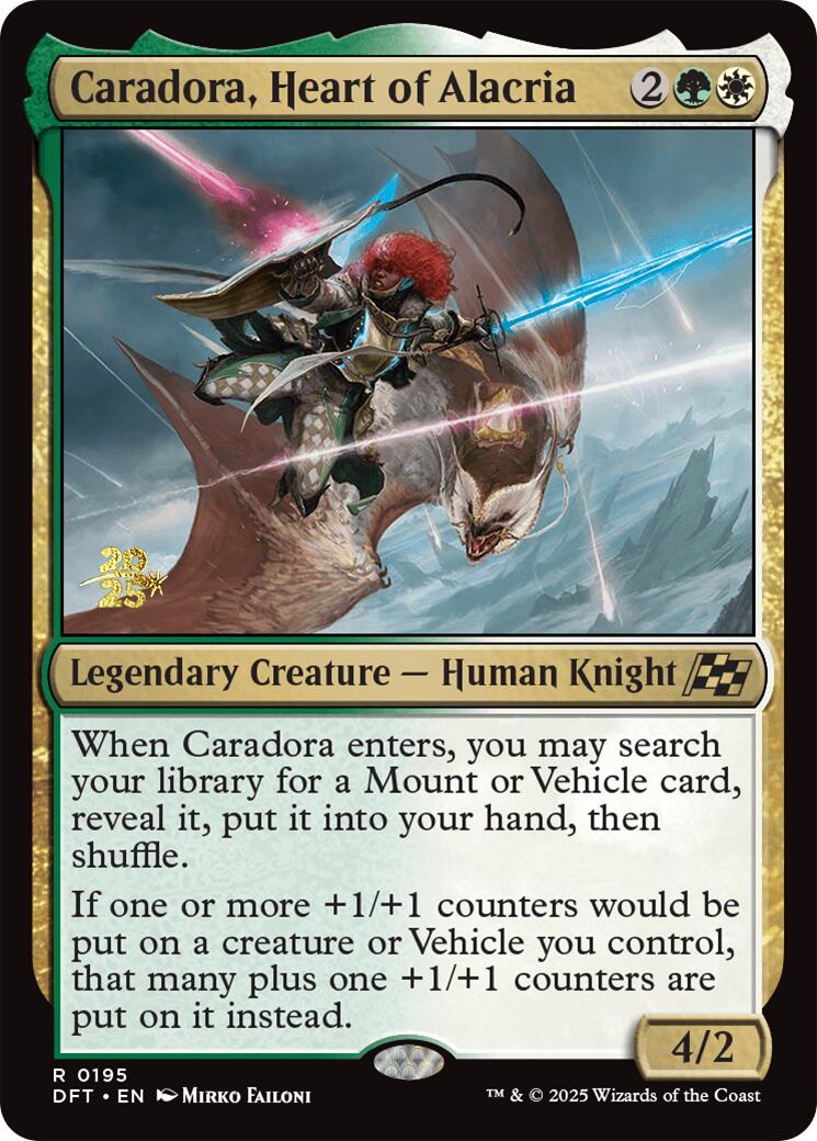 Caradora, Heart of Alacria [Aetherdrift Prerelease Promos] | Good Games North