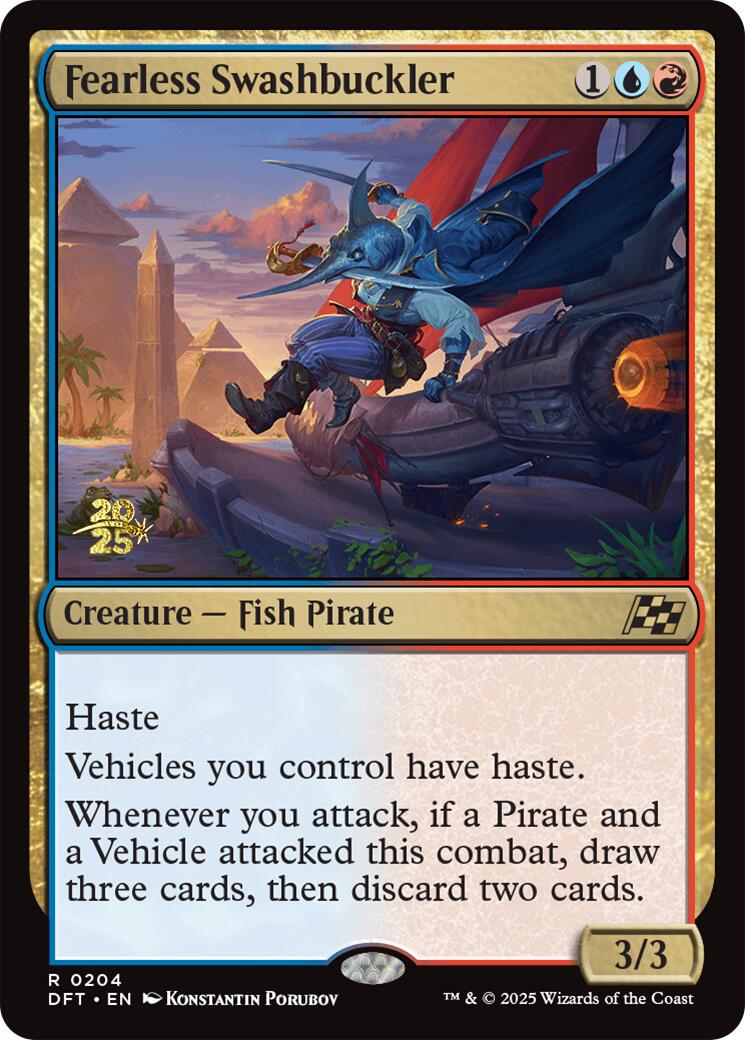 Fearless Swashbuckler [Aetherdrift Prerelease Promos] | Good Games North