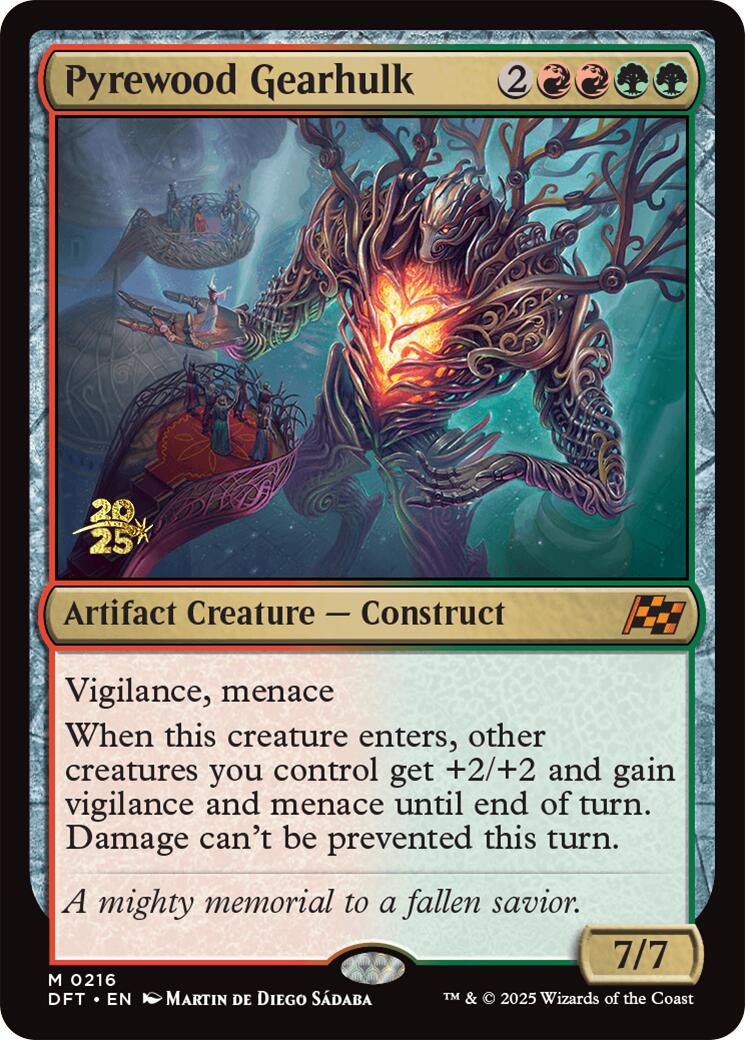 Pyrewood Gearhulk [Aetherdrift Prerelease Promos] | Good Games North
