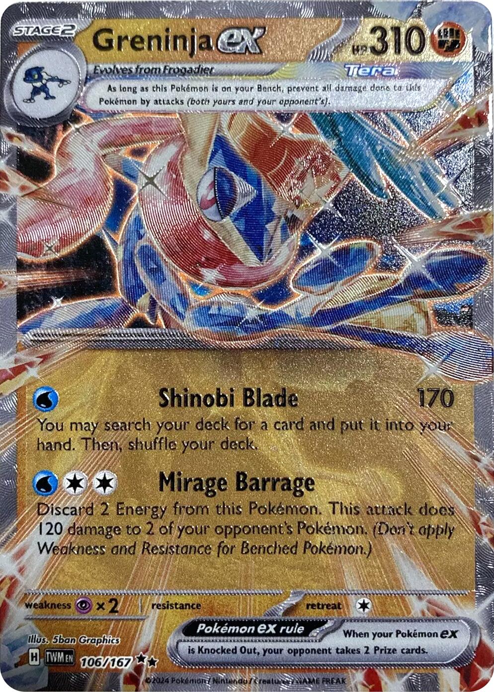 Greninja ex (106/167) (GameStop Metal Card) [Miscellaneous Cards] | Good Games North
