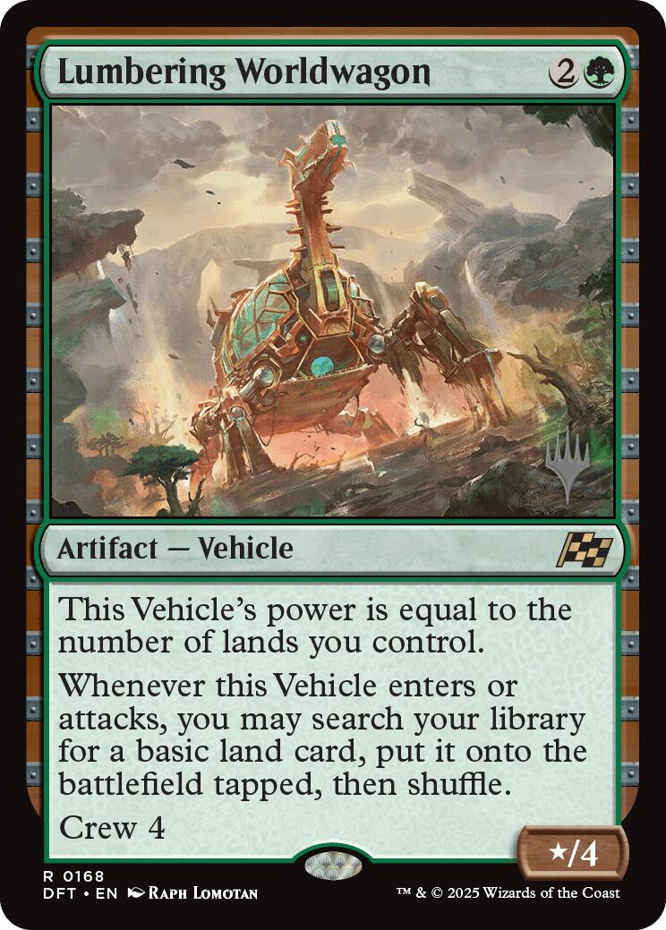 Lumbering Worldwagon (Promo Pack) [Aetherdrift Promos] | Good Games North