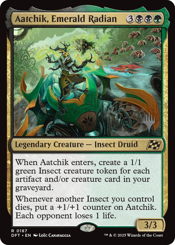 Aatchik, Emerald Radian (Promo Pack) [Aetherdrift Promos] | Good Games North