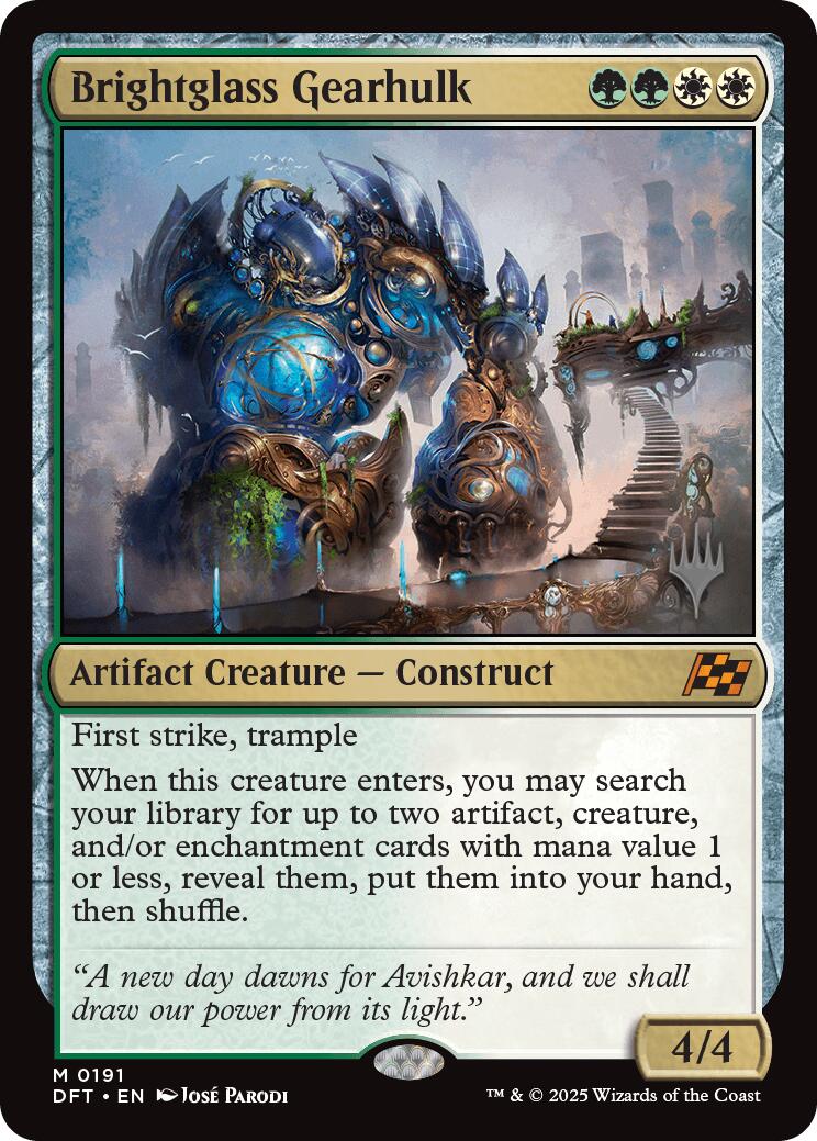 Brightglass Gearhulk (Promo Pack) [Aetherdrift Promos] | Good Games North