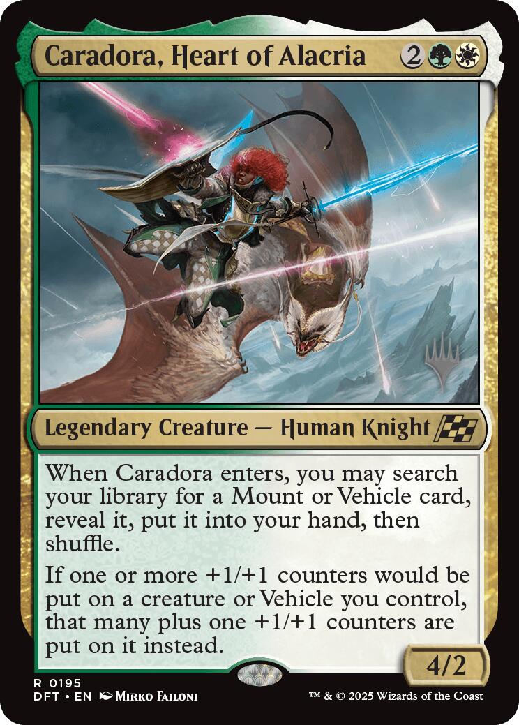Caradora, Heart of Alacria (Promo Pack) [Aetherdrift Promos] | Good Games North