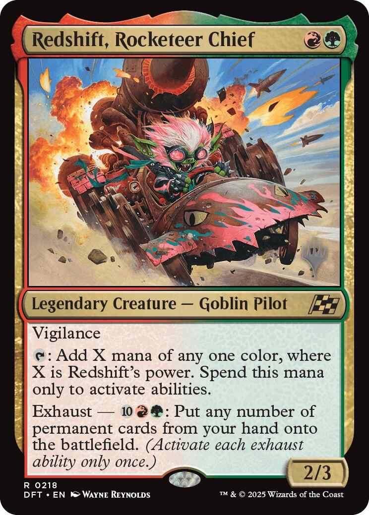 Redshift, Rocketeer Chief (Promo Pack) [Aetherdrift Promos] | Good Games North
