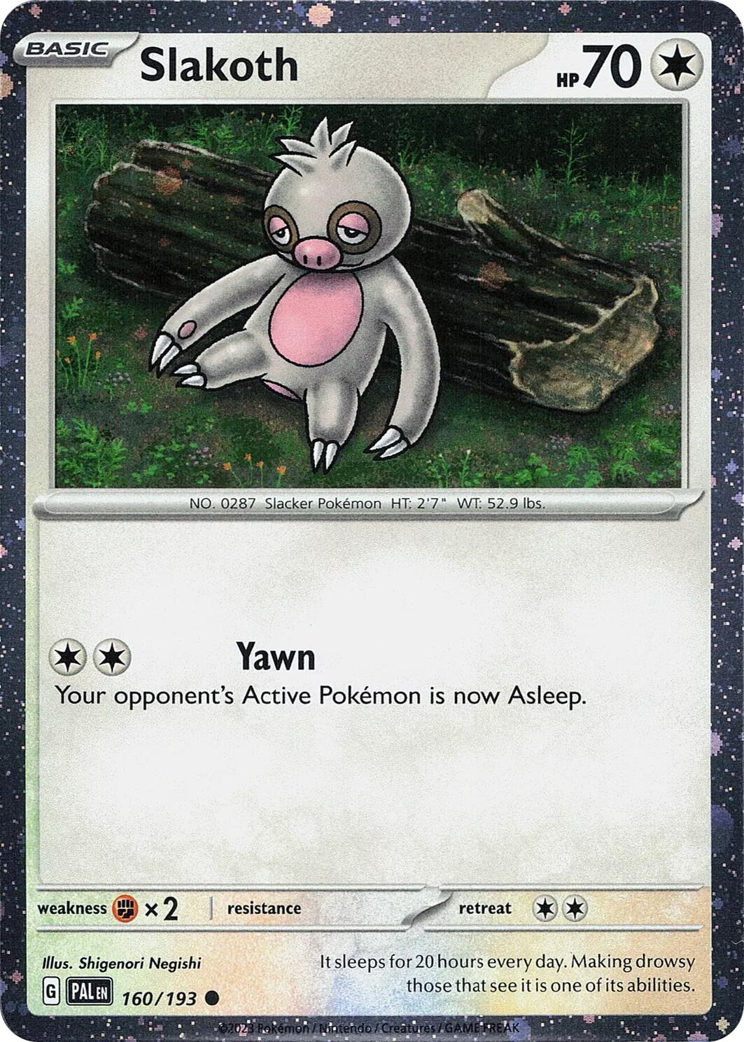 Slakoth (160/193) (Cosmos Holo) [Scarlet & Violet: Paldea Evolved] | Good Games North