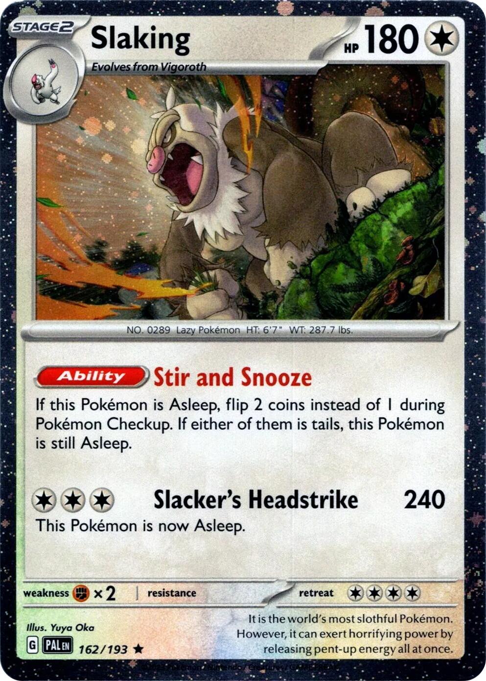 Slaking (162/193) (Cosmos Holo) [Scarlet & Violet: Paldea Evolved] | Good Games North