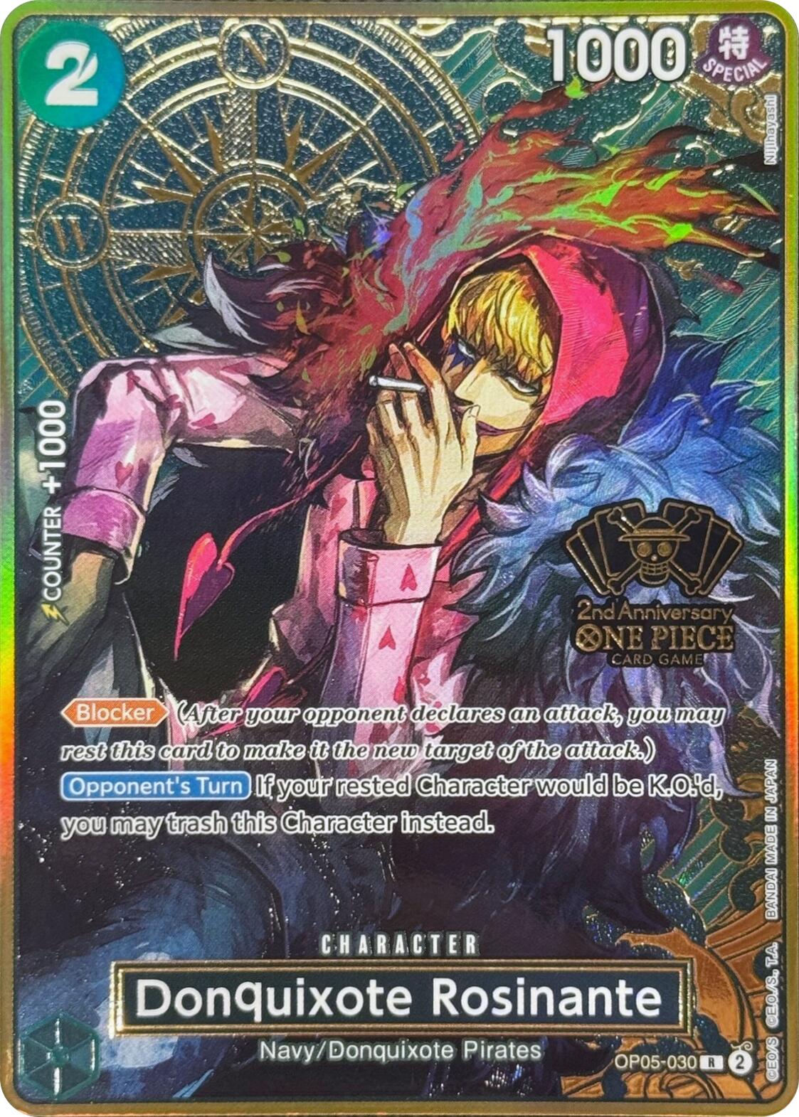 Donquixote Rosinante (Japanese Version 2nd Anniversary Set) [One Piece Promotion Cards] | Good Games North