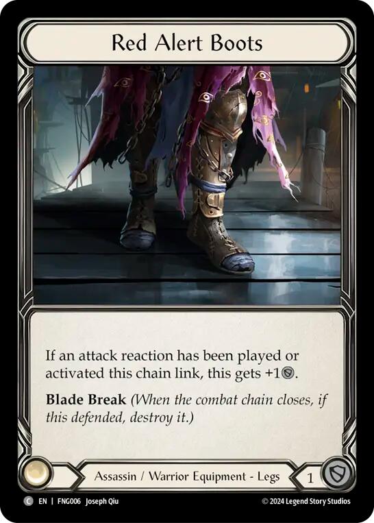 Red Alert Boots [FNG006] (The Hunted Fang Blitz Deck) | Good Games North