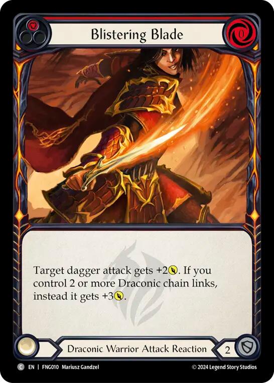 Blistering Blade (Red) [FNG010] (The Hunted Fang Blitz Deck) | Good Games North