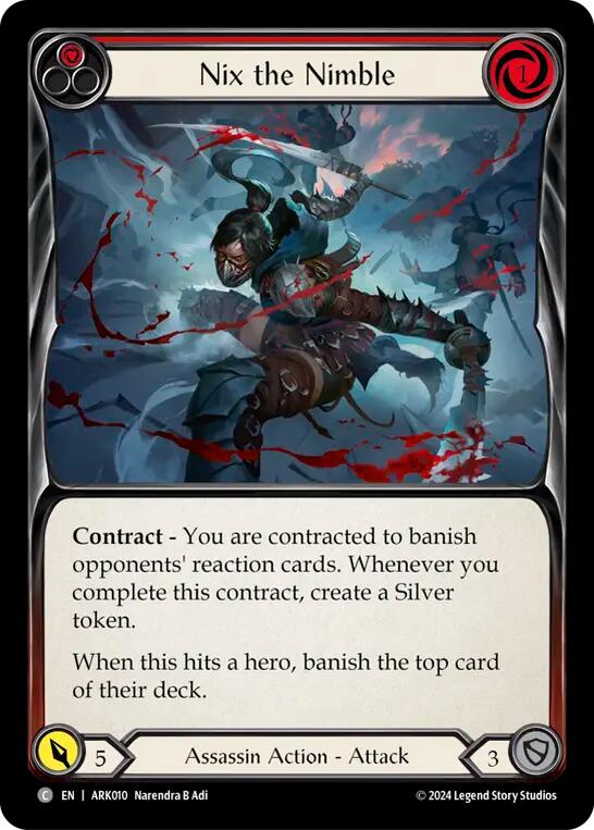 Nix the Nimble (Red) [ARK010] (The Hunted Arakni Blitz Deck) | Good Games North