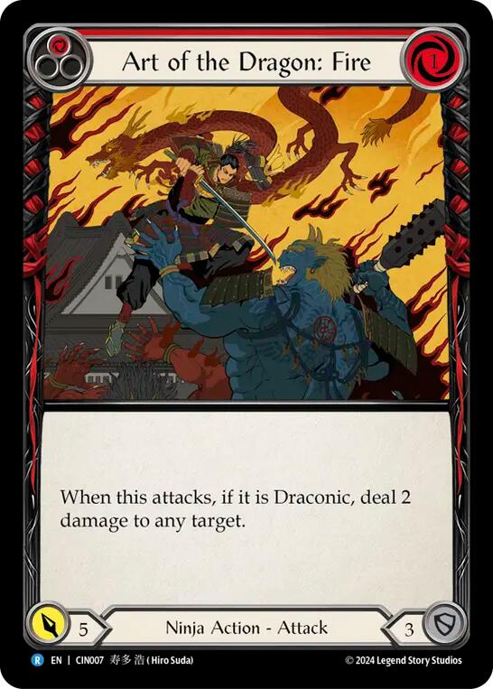 Art of the Dragon: Fire [CIN007] (The Hunted Cindra Blitz Deck) | Good Games North