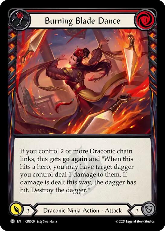 Burning Blade Dance (Red) [CIN009] (The Hunted Cindra Blitz Deck) | Good Games North
