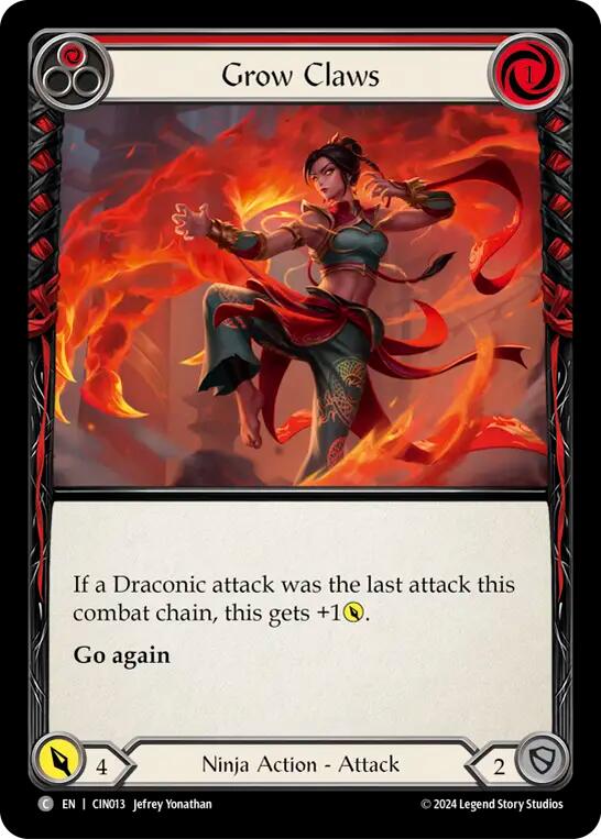 Grow Claws (Red) [CIN013] (The Hunted Cindra Blitz Deck) | Good Games North