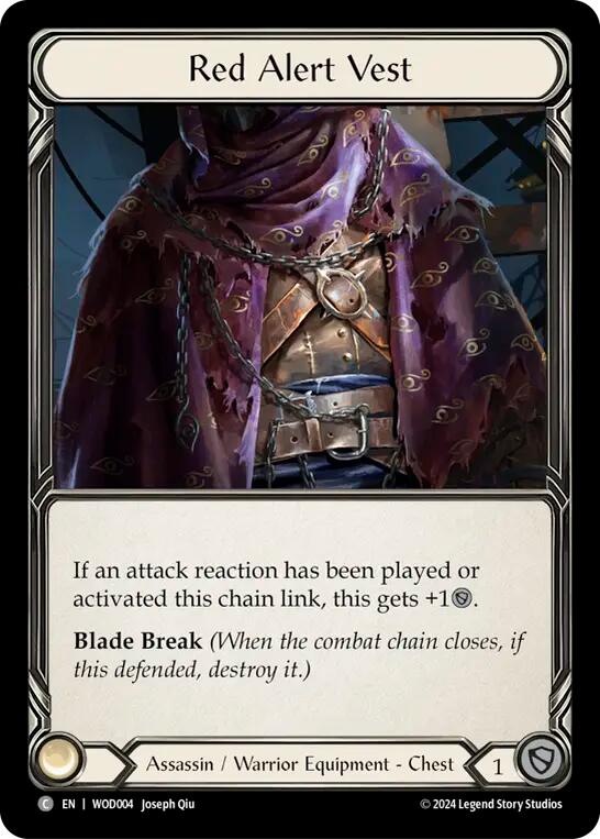 Red Alert Vest [WOD004] (The Hunted Arakni, Web of Deceit Blitz Deck) | Good Games North