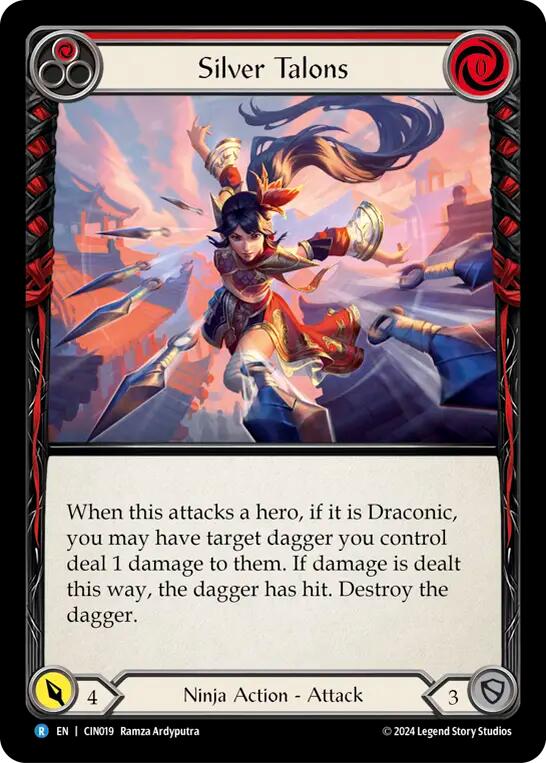 Silver Talons (Red) [CIN019] (The Hunted Cindra Blitz Deck) | Good Games North