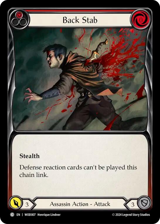 Back Stab (Red) [WOD007] (The Hunted Arakni, Web of Deceit Blitz Deck) | Good Games North