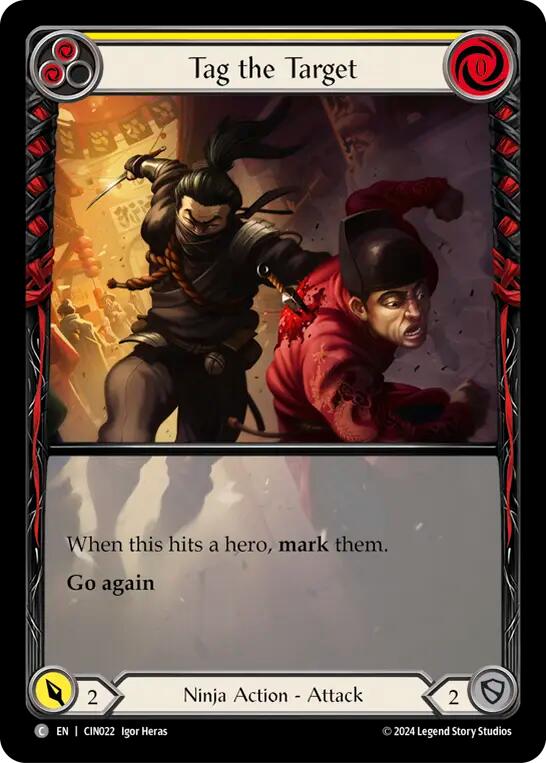Tag the Target (Yellow) (Extended Art) [CIN022] (The Hunted Cindra Blitz Deck) | Good Games North