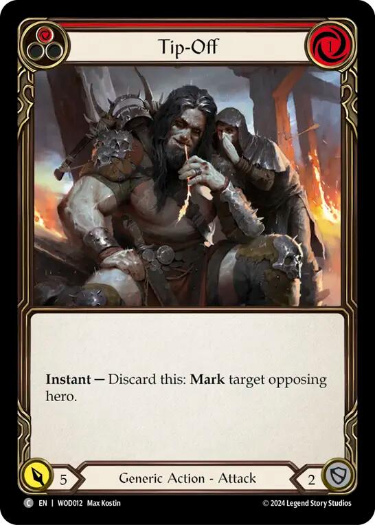 Tip-Off (Red) [WOD012] (The Hunted Arakni, Web of Deceit Blitz Deck) | Good Games North