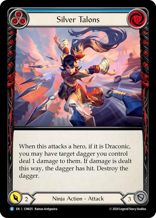 Silver Talons (Blue) [CIN025] (The Hunted Cindra Blitz Deck) | Good Games North