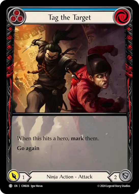 Tag the Target (Blue) (Extended Art) [CIN025] (The Hunted Cindra Blitz Deck) | Good Games North