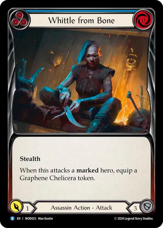 Whittle from Bone (Blue) [WOD023] (The Hunted Arakni, Web of Deceit Blitz Deck) | Good Games North