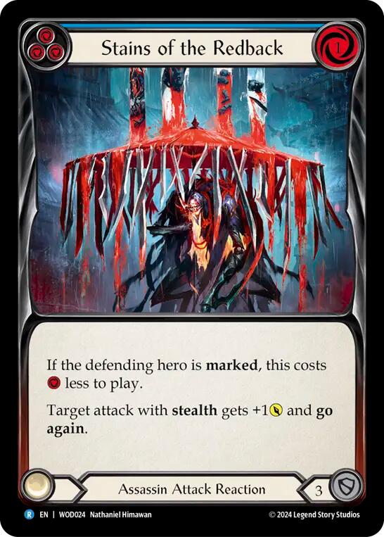 Stains of the Redback (Blue) [WOD024] (The Hunted Arakni, Web of Deceit Blitz Deck) | Good Games North