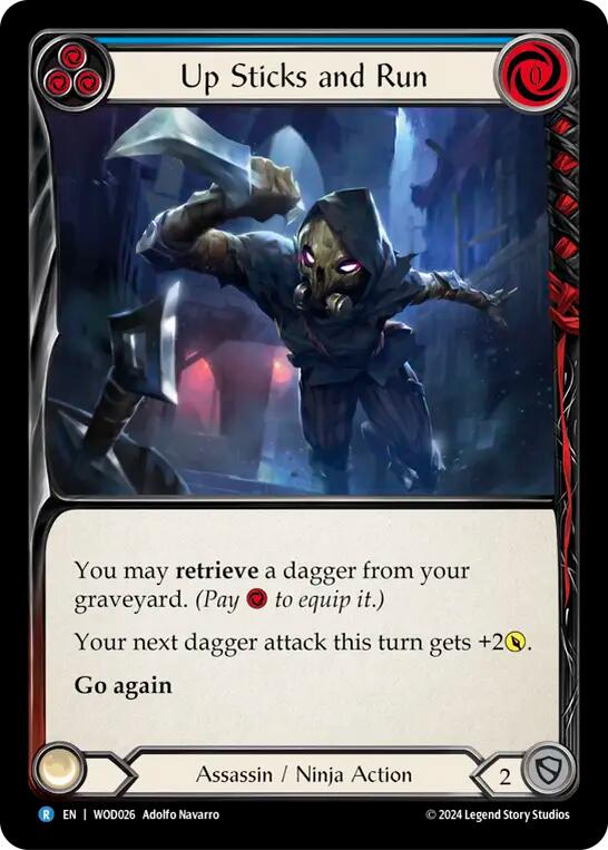 Up Sticks and Run (Blue) [WOD026] (The Hunted Arakni, Web of Deceit Blitz Deck) | Good Games North