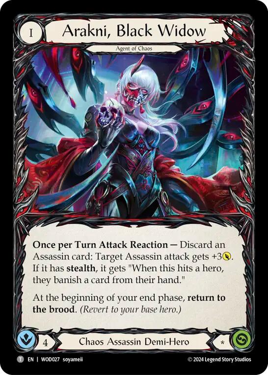 Arakni, Black Widow [WOD027//WOD028] (The Hunted Arakni, Web of Deceit Blitz Deck) | Good Games North