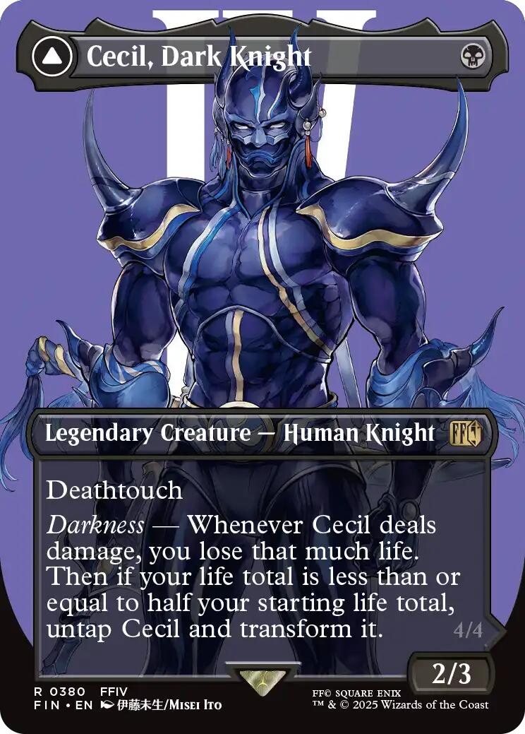Cecil, Dark Knight // Cecil, Redeemed Paladin (Borderless) [FINAL FANTASY] | Good Games North
