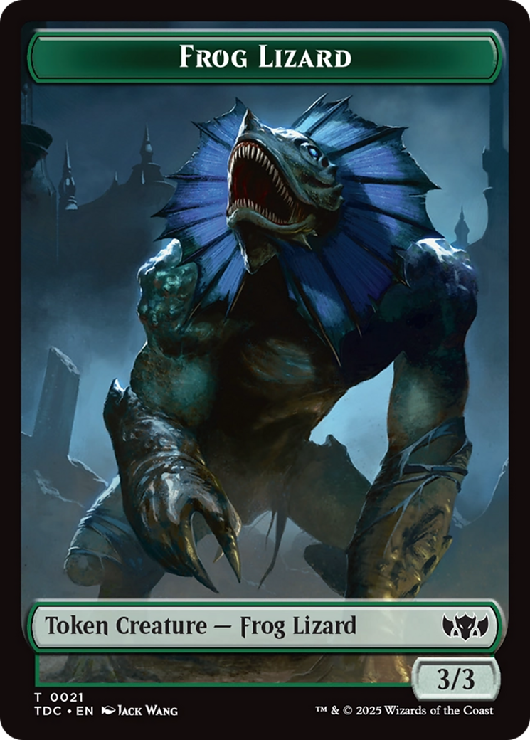 Frog Lizard // Dragon (0014) Double-Sided Token [Tarkir: Dragonstorm Commander Tokens] | Good Games North