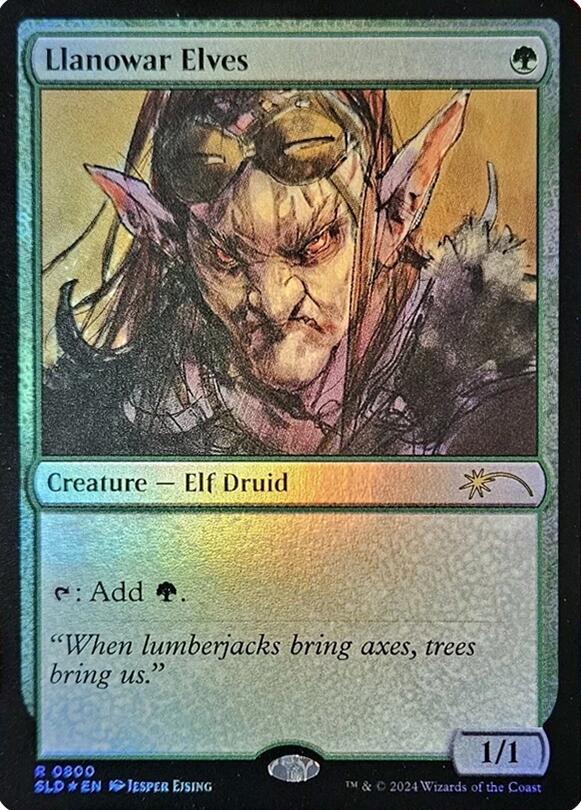 Llanowar Elves (0800) (Rainbow Foil) [Secret Lair Drop Series] | Good Games North