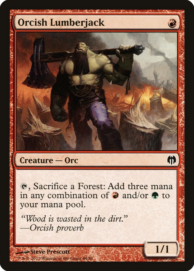 Orcish Lumberjack [Duel Decks: Heroes vs. Monsters] | Good Games North