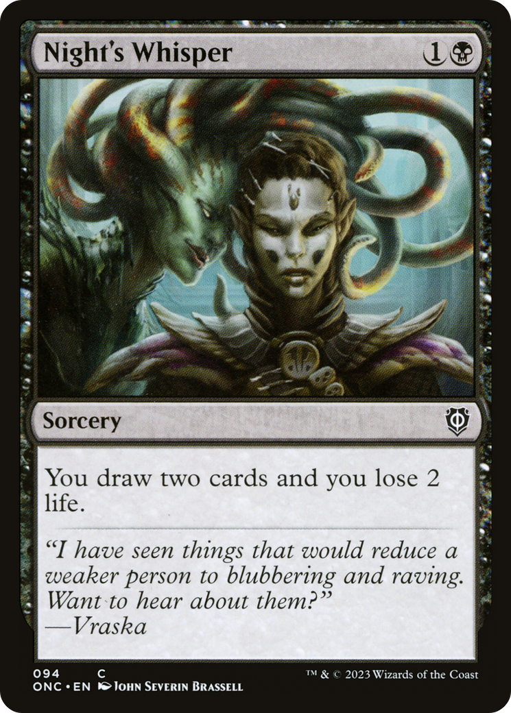Night's Whisper [Phyrexia: All Will Be One Commander] | Good Games North