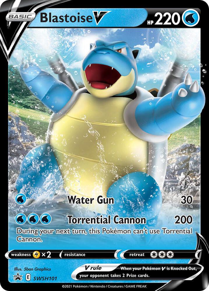 Blastoise V SWSH101 (SWSH: Sword & Shield Promo Cards)  - Holofoil | Good Games North