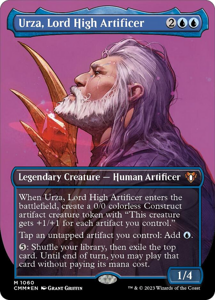 Urza, Lord High Artificer (Borderless Textured Foil Frame Break) [Commander Masters] | Good Games North