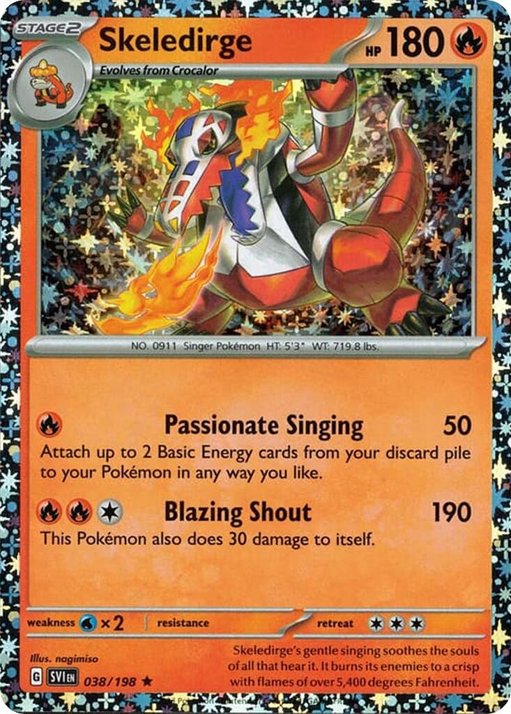 Skeledirge (038/198) (Sparkle Holo) [Miscellaneous Cards] | Good Games North